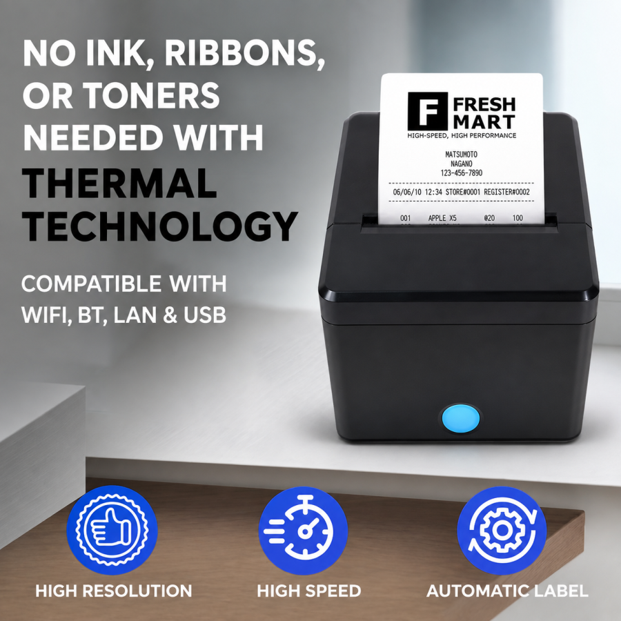 3 inch 80mm Thermal Receipt Printer KP307-UEWB