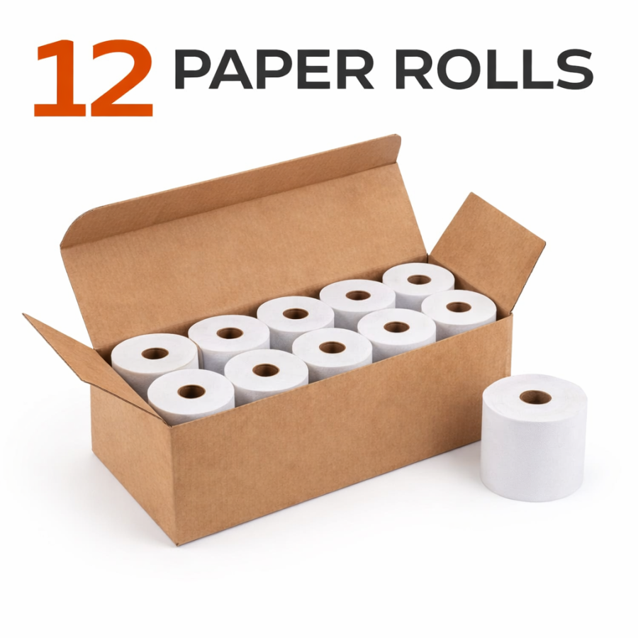 Thermal Paper Roll 58mm x 15m – Pack of 12| Premium Quality POS & Billing Printer Rolls
